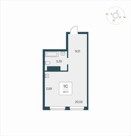 38,8 м², апартаменты-студия 5 850 000 ₽ - изображение 15