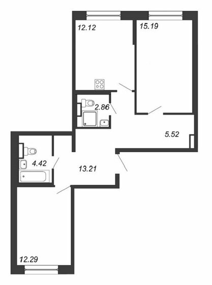 65,6 м², 2-комнатная квартира 17 460 000 ₽ - изображение 1