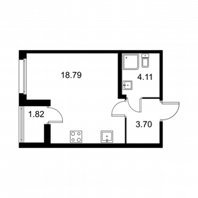 Квартира 27,5 м², студия - изображение 1