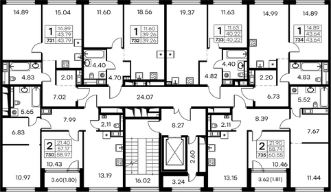 39,3 м², 1-комнатная квартира 12 679 999 ₽ - изображение 94