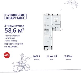 61,2 м², 3-комнатная квартира 12 952 698 ₽ - изображение 31