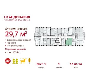 23,4 м², 1-комнатная квартира 7 500 000 ₽ - изображение 140