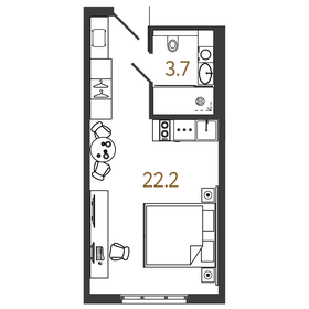 Квартира 25,9 м², студия - изображение 1