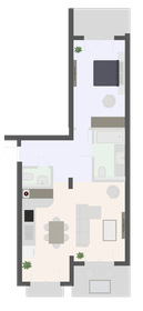 Квартира 68,4 м², 2-комнатная - изображение 1