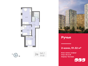 Квартира 51,3 м², 2-комнатная - изображение 1