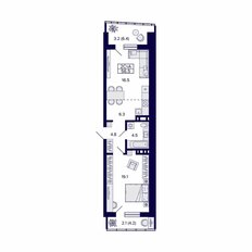 Квартира 56,5 м², 2-комнатная - изображение 2