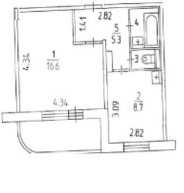 33,1 м², 1-комнатная квартира 2 900 000 ₽ - изображение 42