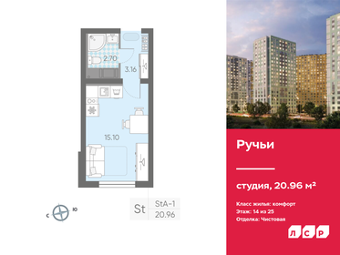 Квартира 21 м², студия - изображение 1