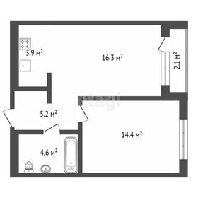 Квартира 47 м², 1-комнатная - изображение 1