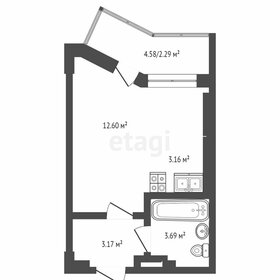 Квартира 27,2 м², 1-комнатная - изображение 1