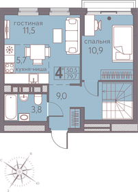 86,4 м², 4-комнатная квартира 10 281 600 ₽ - изображение 6