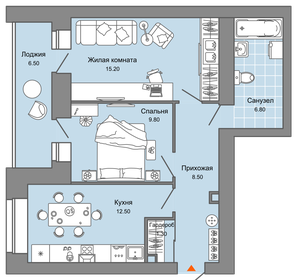 55 м², 2-комнатная квартира 8 000 000 ₽ - изображение 46