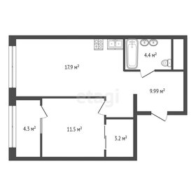56,2 м², 1-комнатная квартира 7 819 594 ₽ - изображение 9