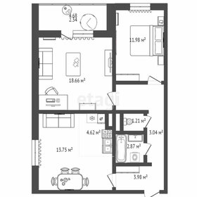 Квартира 64,3 м², 2-комнатная - изображение 1