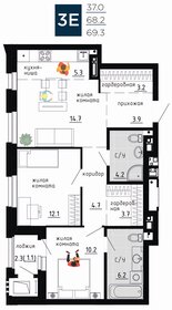 65,3 м², 3-комнатная квартира 13 130 393 ₽ - изображение 46