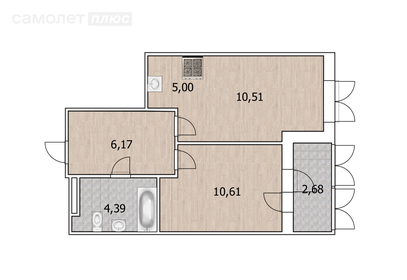 59,9 м², 2-комнатная квартира 9 800 000 ₽ - изображение 113