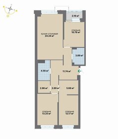 Квартира 94,3 м², 3-комнатная - изображение 2