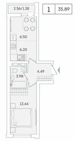 Квартира 35,9 м², 1-комнатная - изображение 1