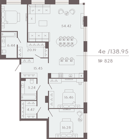 228 м², 4-комнатные апартаменты 159 150 000 ₽ - изображение 88
