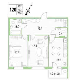 85 м², 3-комнатная квартира 21 200 000 ₽ - изображение 119