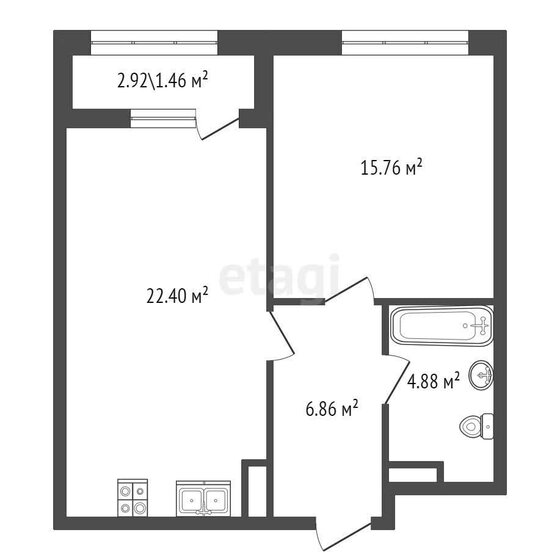 51,4 м², 1-комнатная квартира 13 500 000 ₽ - изображение 27