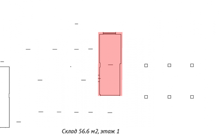 56,6 м², склад - изображение 5