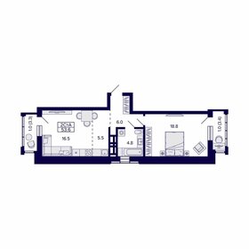 58 м², 2-комнатная квартира 9 990 000 ₽ - изображение 56