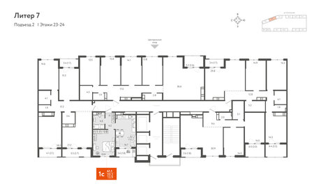 41,1 м², 1-комнатная квартира 12 330 000 ₽ - изображение 5
