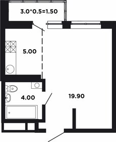 32,4 м², квартира-студия 4 282 682 ₽ - изображение 30