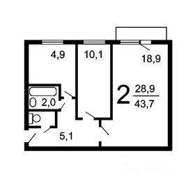 22 м², комната 5 700 000 ₽ - изображение 4