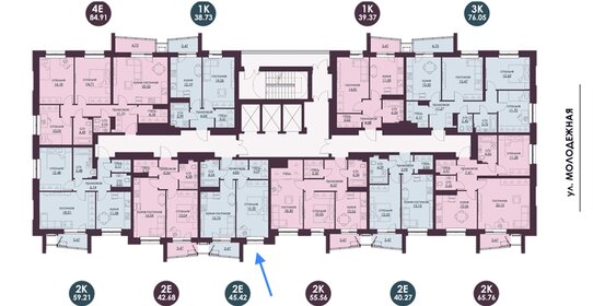 Квартира 44,4 м², 1-комнатная - изображение 2