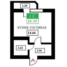 Квартира 25 м², студия - изображение 3