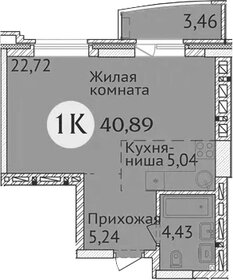 Квартира 41 м², 1-комнатная - изображение 1
