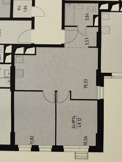 49 м², 2-комнатные апартаменты 15 000 000 ₽ - изображение 1