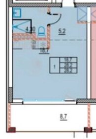 Квартира 30 м², студия - изображение 1