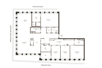 Квартира 261 м², 5-комнатные - изображение 1