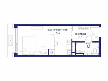 Квартира 28 м², студия - изображение 1