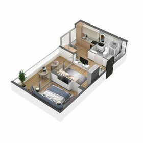 Квартира 46,7 м², 1-комнатные - изображение 1