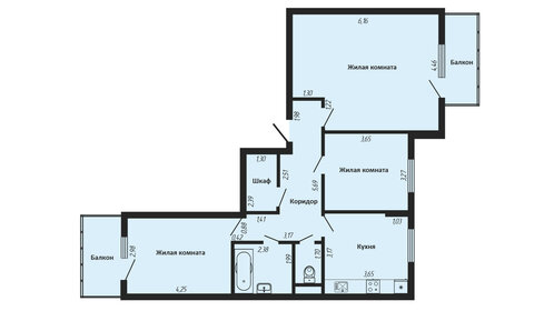 Квартира 84,9 м², 3-комнатная - изображение 5