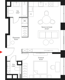 29,9 м², 1-комнатная квартира 12 500 000 ₽ - изображение 122