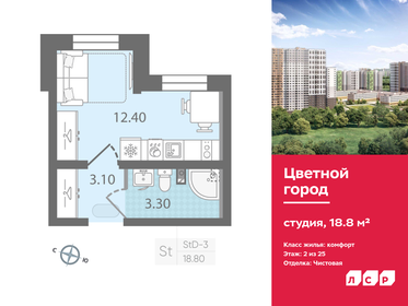 18,8 м², квартира-студия 3 949 880 ₽ - изображение 69