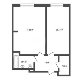 Квартира 53,3 м², 1-комнатная - изображение 1