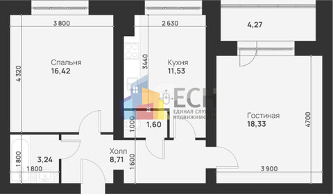 Квартира 64,1 м², 2-комнатная - изображение 1