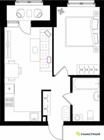 Квартира 39 м², 1-комнатная - изображение 1