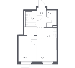 Квартира 39,1 м², 1-комнатная - изображение 1