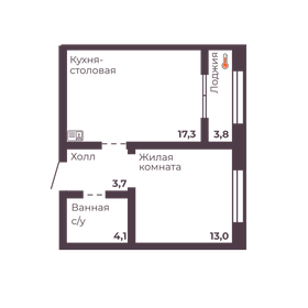 40,9 м², 1-комнатная квартира 4 900 000 ₽ - изображение 10