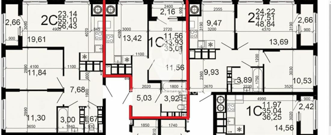 35 м², 1-комнатная квартира 3 640 000 ₽ - изображение 1