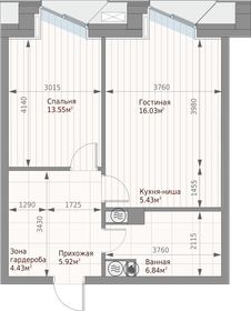 41,2 м², 1-комнатная квартира 14 900 000 ₽ - изображение 24