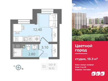 17,5 м², квартира-студия 3 800 000 ₽ - изображение 78