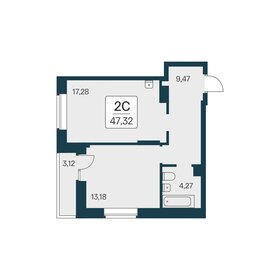 Квартира 47,3 м², 2-комнатная - изображение 1